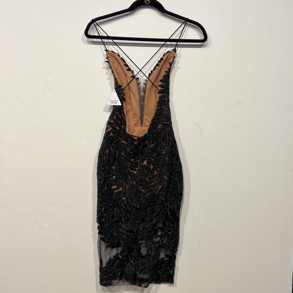 NEW Nadine Merabi Odessa Dress in Black Size XS